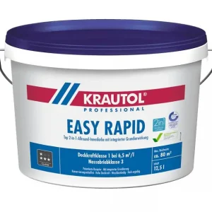 Jetzt neu - KRAUTOL Easy Rapid weiß, auch Tönbasis, 120 x 2,5 l auf Palette
