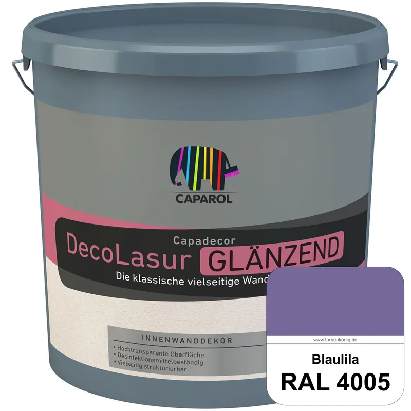 Capadecor DecoLasur Glänzend (RAL 4005 Blaulila) Glänzende Lasurfarbe auf Dispersionsbasis (innen) - Sale