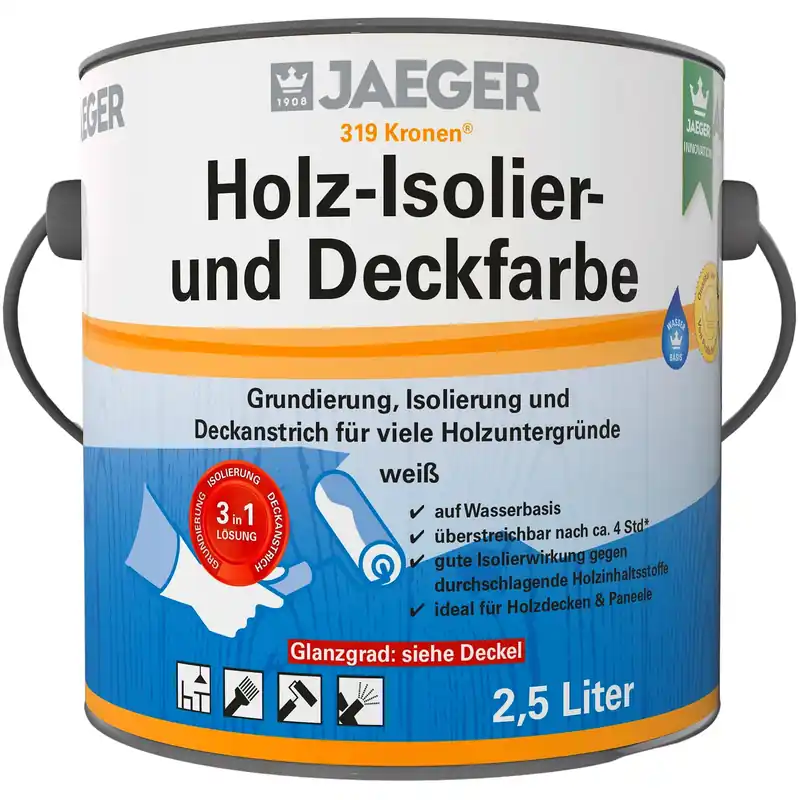 Kronen® Holz-Isolier- und Deckfarbe 319 (Weiß) | Top bewertet
