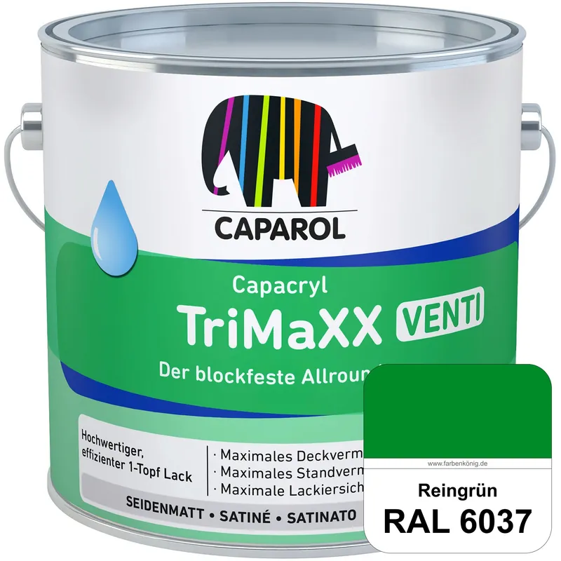 Capacryl TriMaXX Venti (RAL 6037 Reingrün) Der blockfeste Allrounder für Fenster & Türen - Top-Angebot